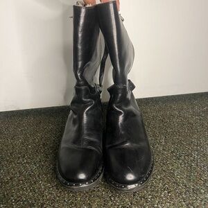 Black Leather Women's Boots